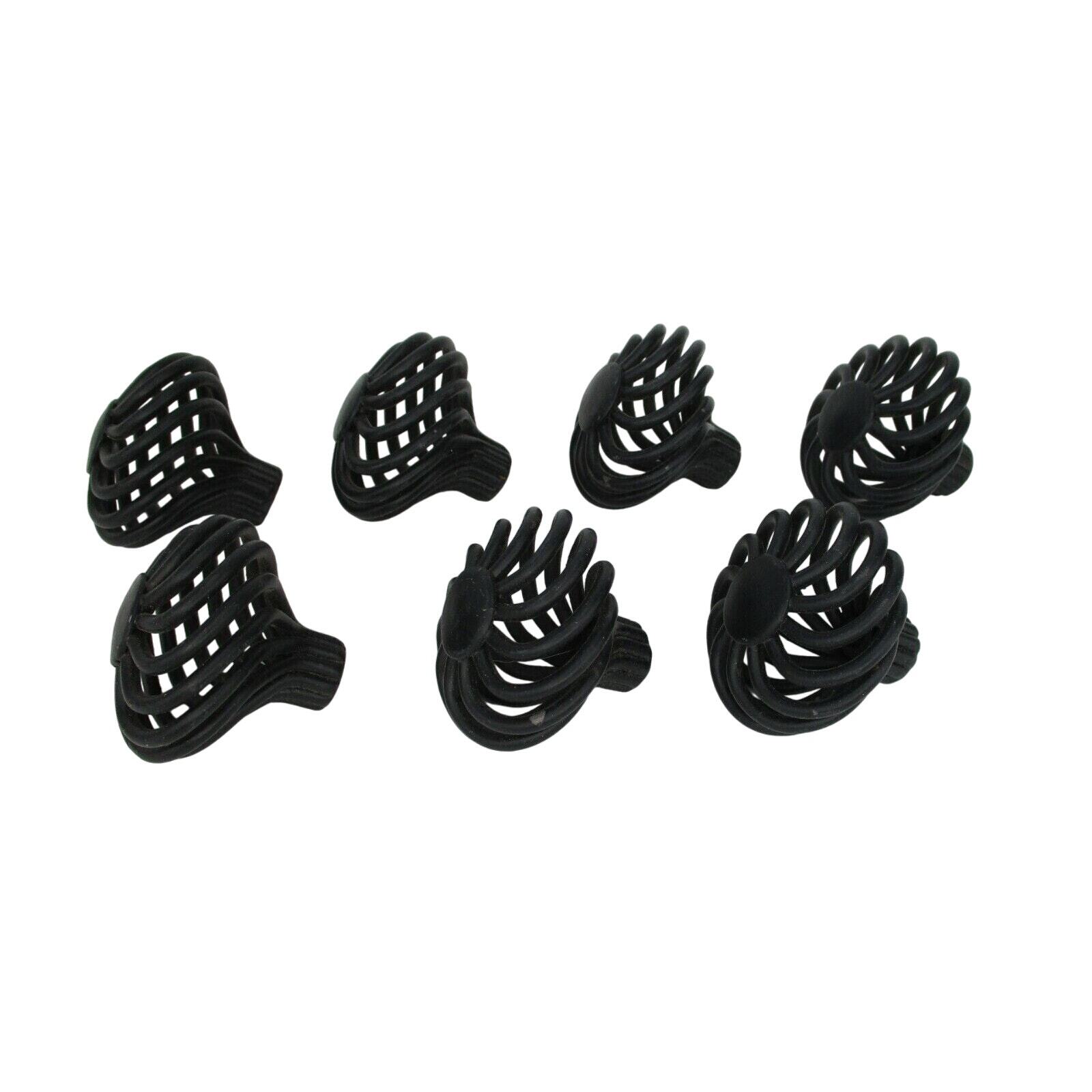 7 Spiral Dresser Handles Pulls Cabinet Hardware Black Metal