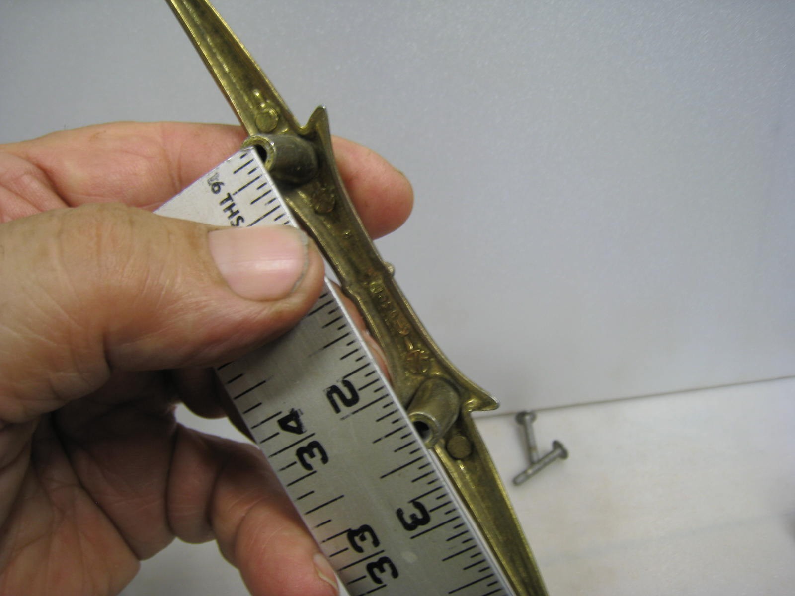 VINTAGE MID CENURY ORNATE BRASS 7″ DRAWER PULL HARDWARE DOOR HANDLES DRAWER