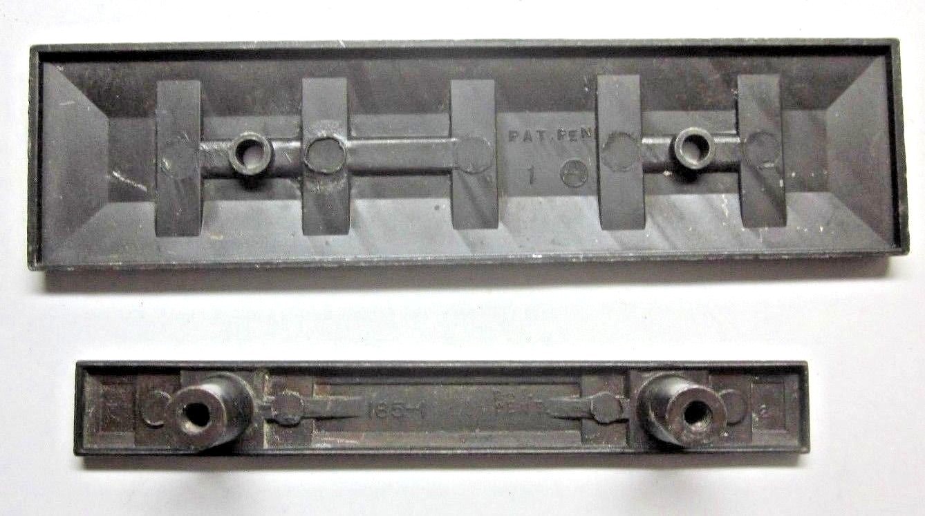 Amerock 185 Hammered Japanned Bronze Drawer Pull Handle Backplate 3″ Centers MCM