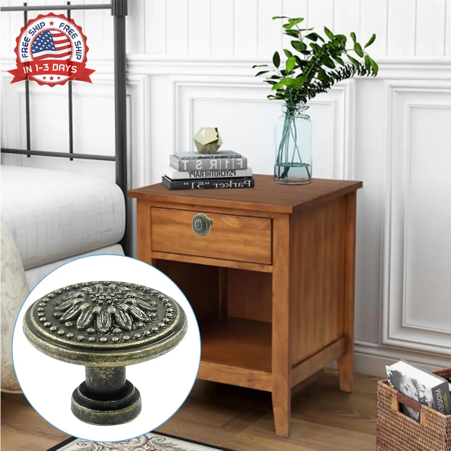 Antique Bronze Cabinet Knobs 30mm Zinc Alloy Drawer Pulls 4 Pcs for Furniture Up