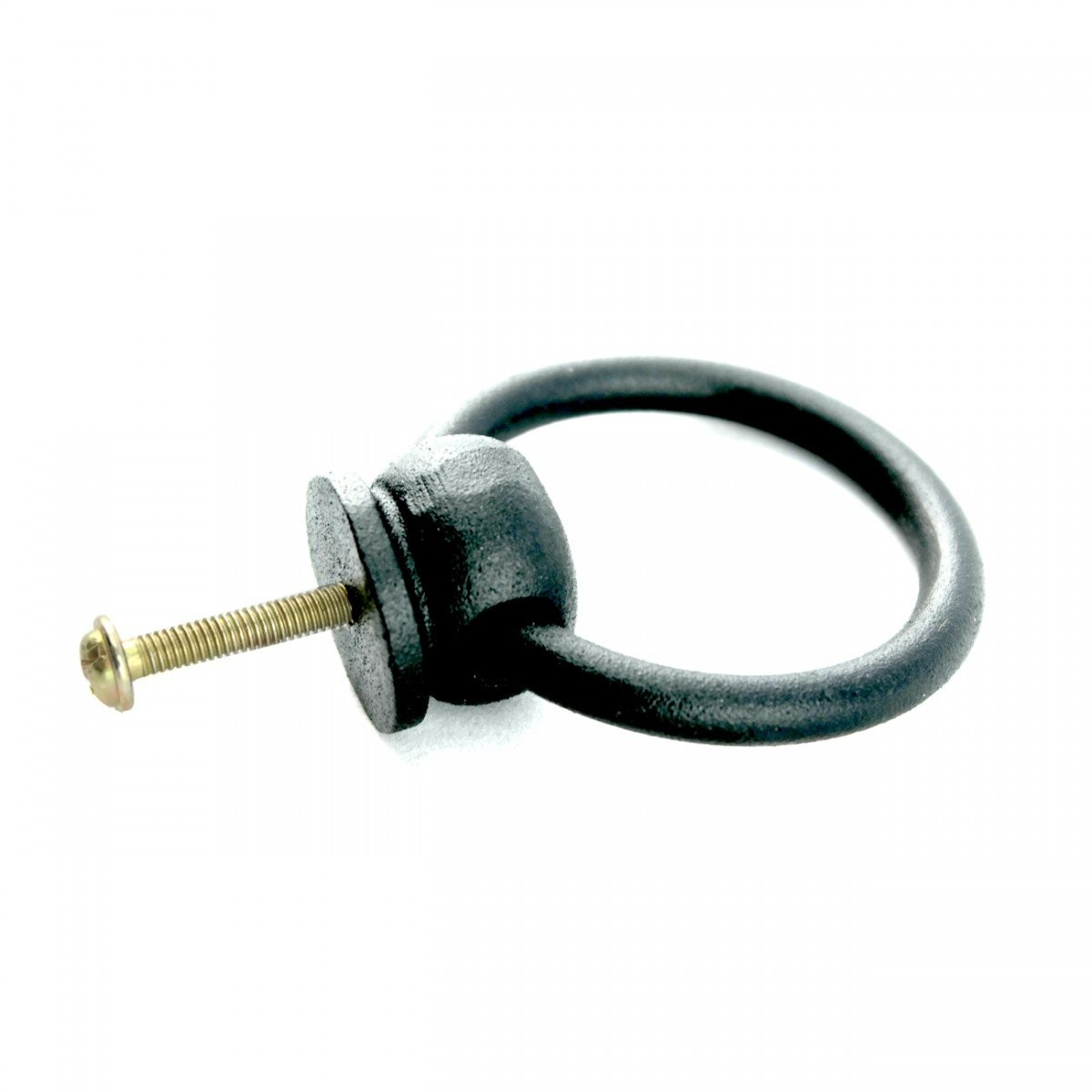 Renovators Supply Manufacturing Black Wrought Iron Mission Cabinet Ring Pull