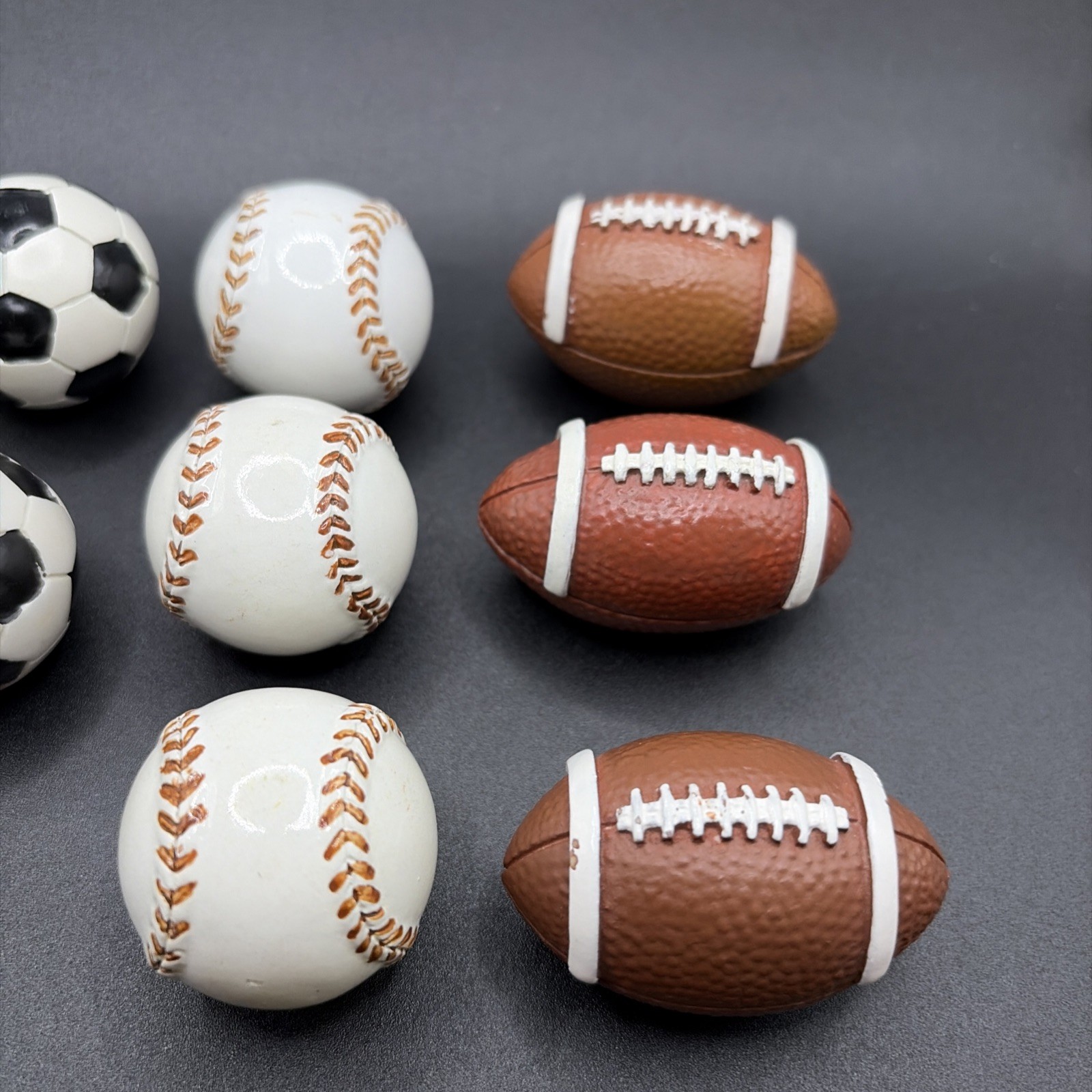 Vintage MultiSports Balls Dresser Handles Drawer Pulls. Set Of 10