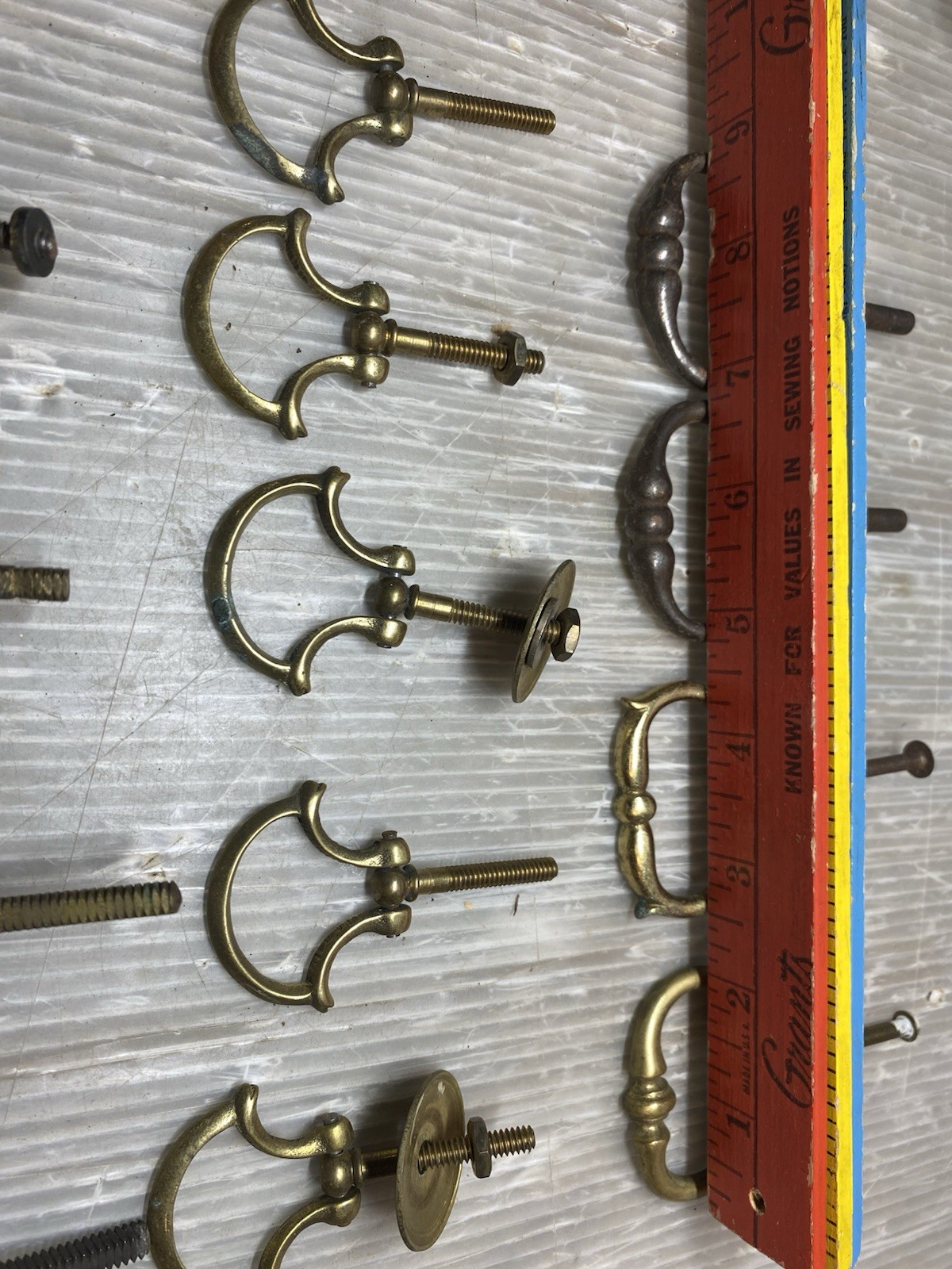Vintage Lot Of 14 Drop Pulls Various Styles And Sizes