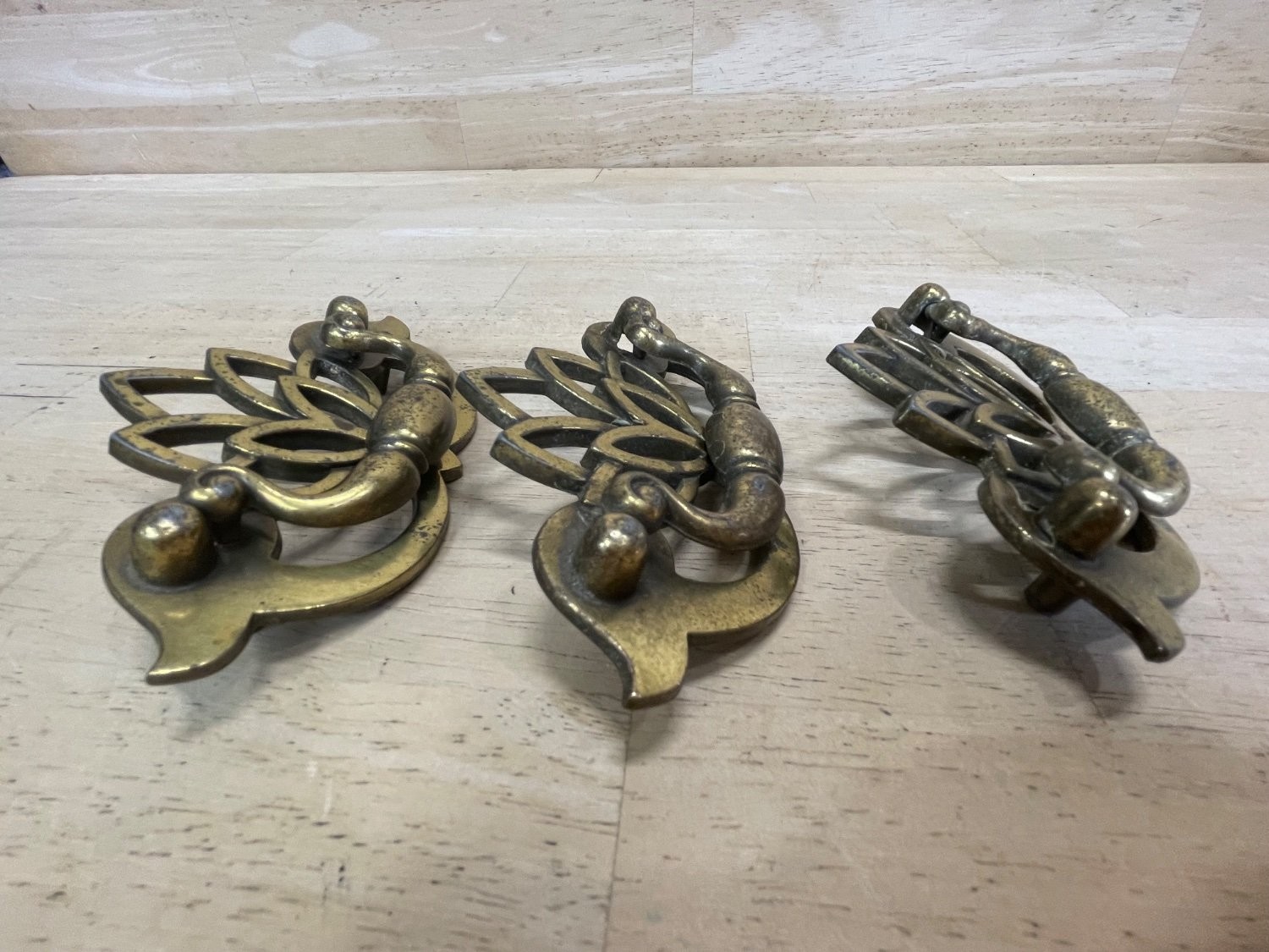 Keeler Brass Company N-1879 Drawer Pull 3 in Center Gold (3x)