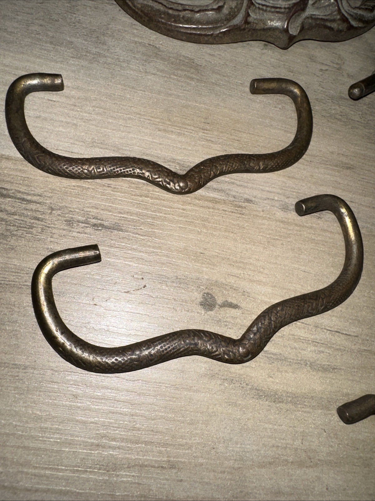 11 Old Drawer Pull Handles Nice Variety, Brass & Steel Vintage