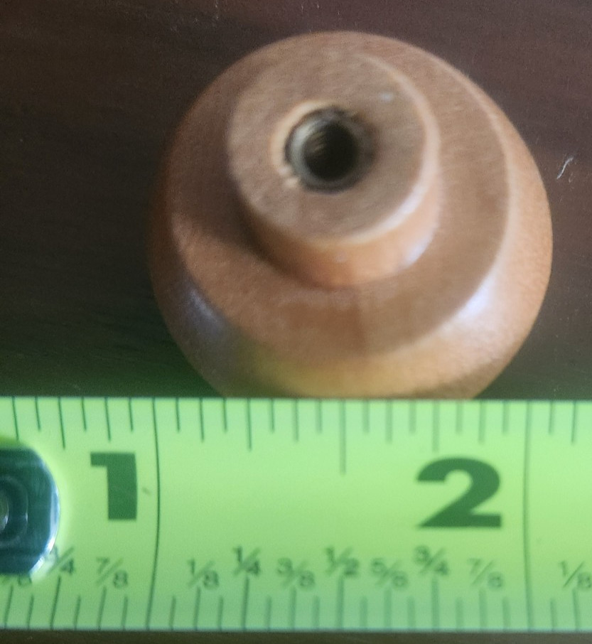 Vtg NOS Beech Wood Matt Nickel Dresser Drawer Knobs Cabinet Door Pulls Lot 35
