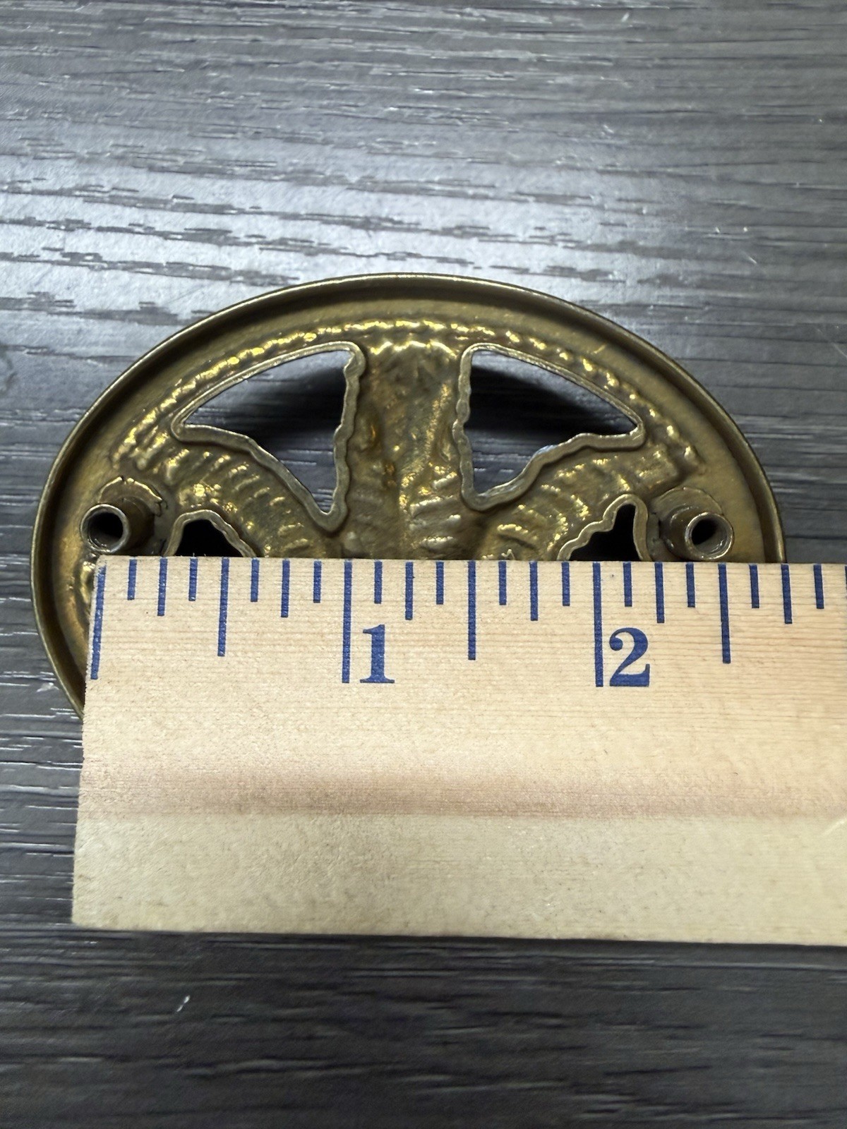 Vintage Keeler Brass Palm Tree Cabinet Knob Chippendale-style Drawer Pull (9