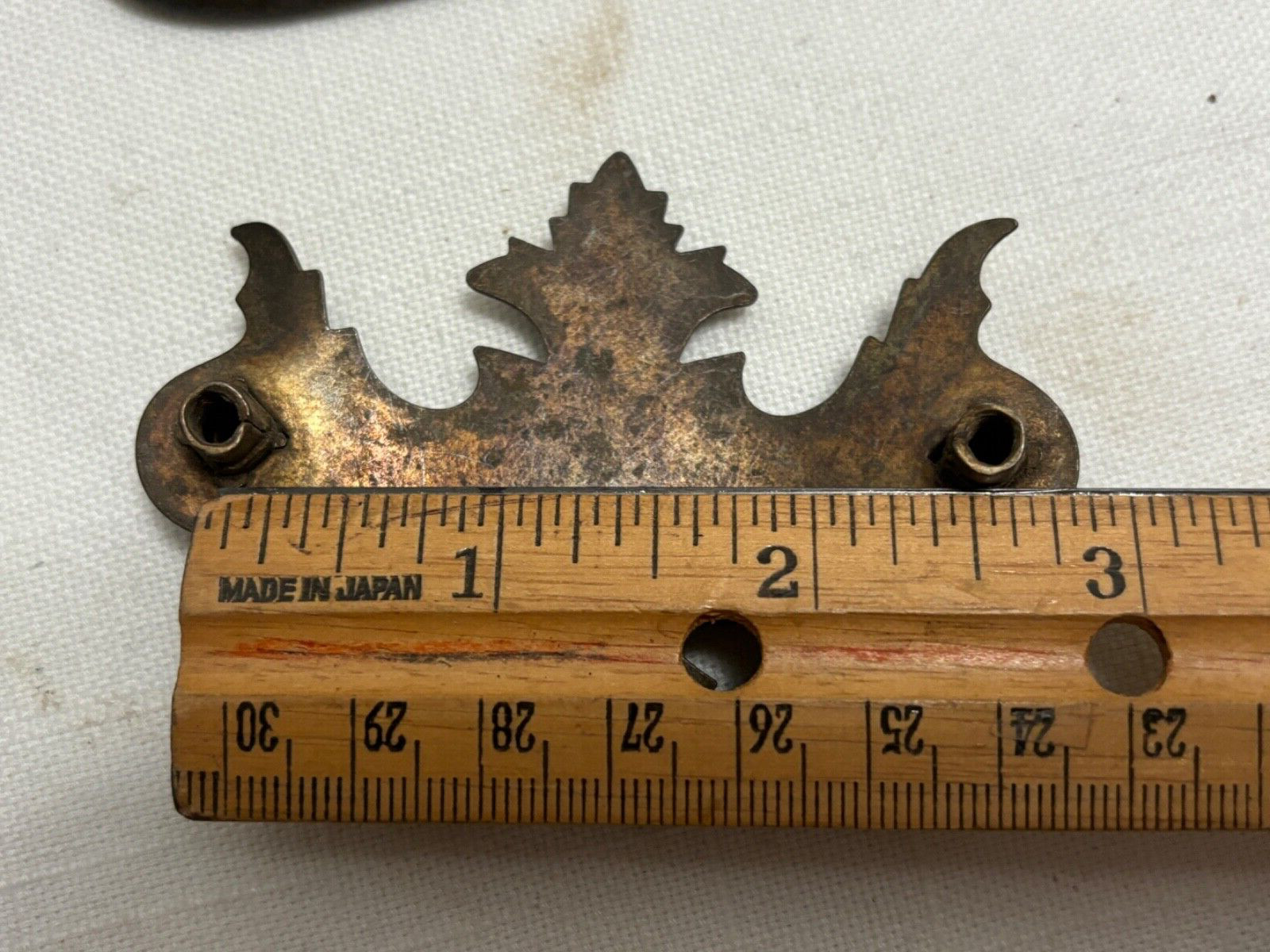 12 Chippendale Batwing Vintage Stamped Metal Drawer Pulls w Bails 2 Sizes