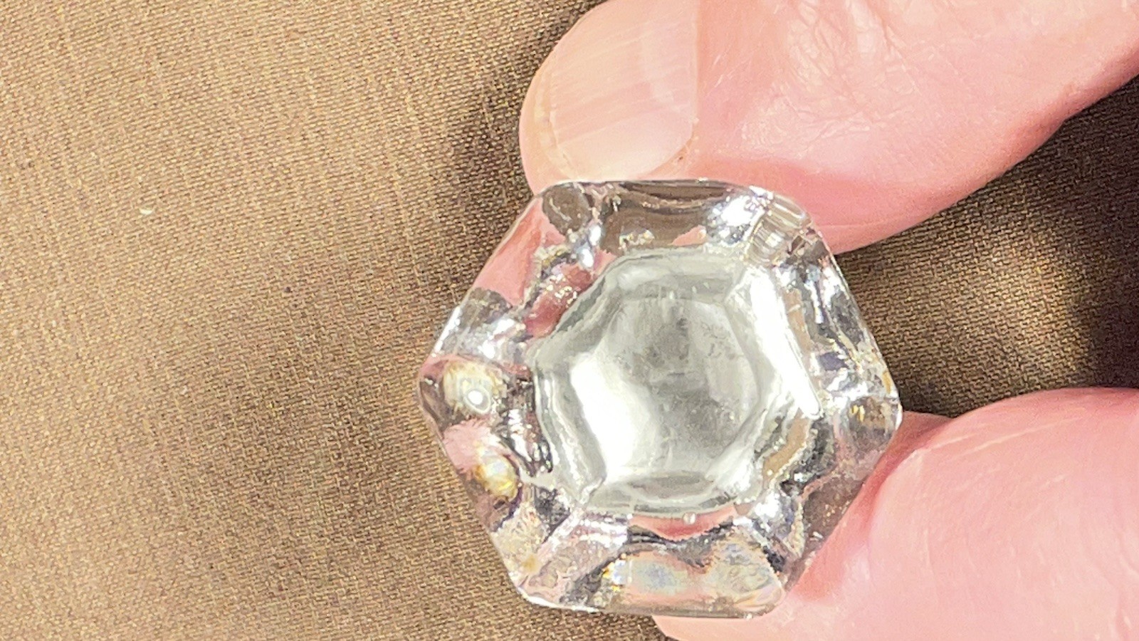 Antique Original Dental Medical Cabinet Glass Drawer Knob Pull Hardware