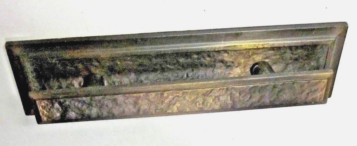 Amerock 185 Hammered Japanned Bronze Drawer Pull Handle Backplate 3″ Centers MCM