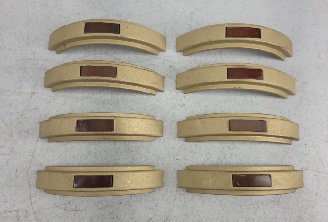 Vintage Lot of 8 Curved Handle Drawer Pulls Dresser Cabinet Mid Century Modern