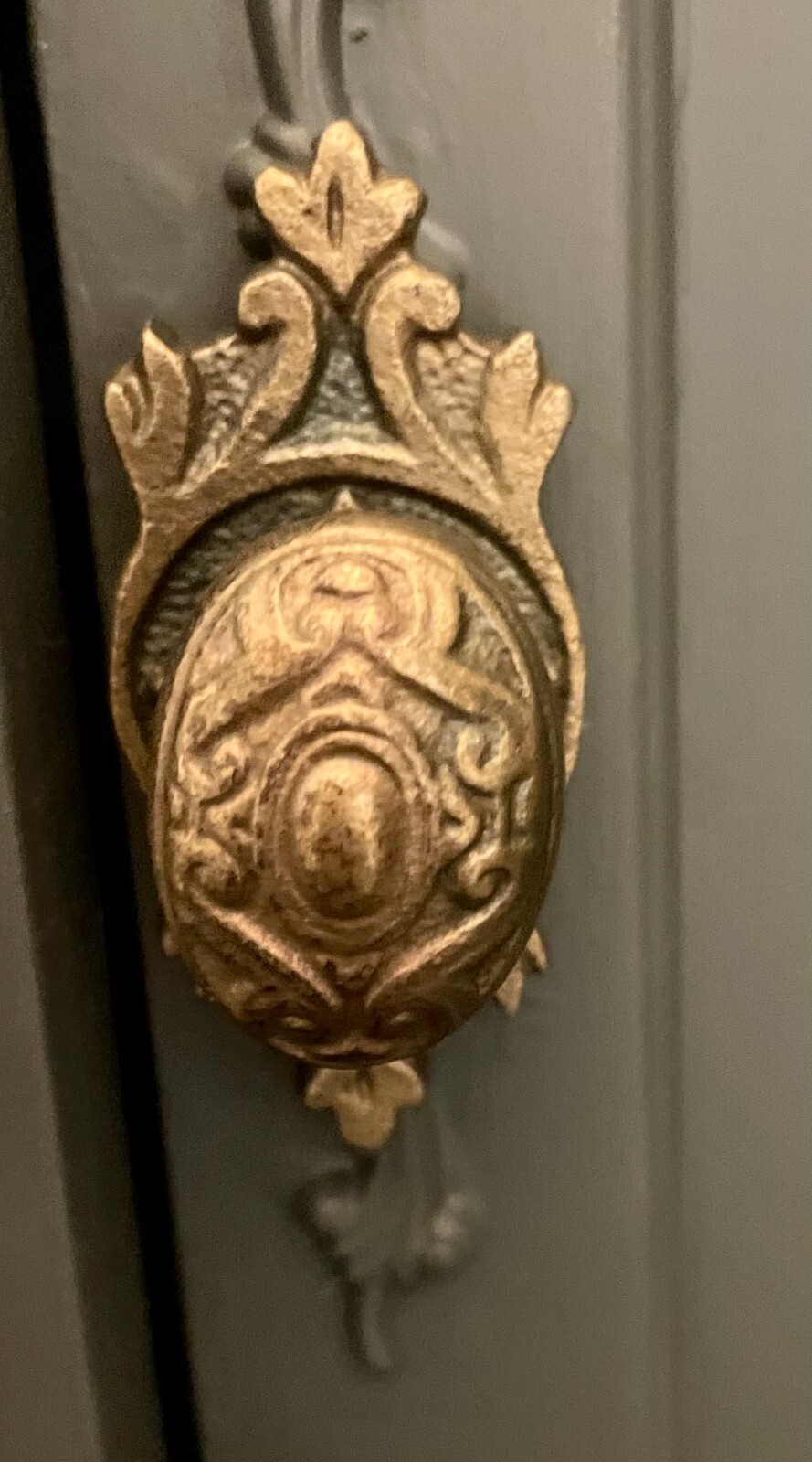 Antique Heavy Brass Drawer Pull Hardware Handle Cabinet Door Knob with backplate