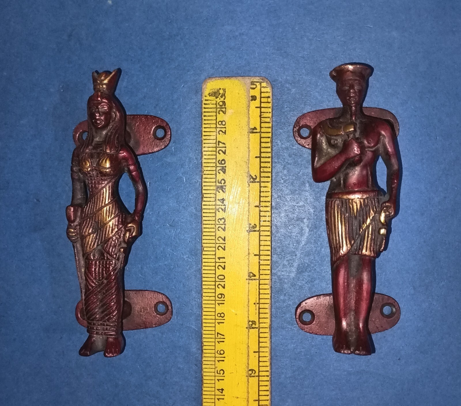 Tribal Man and Woman Door Grip Roman Empires Brass Egypt Door Handles Pair HK560