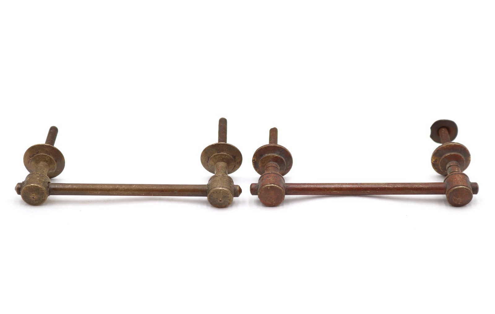 Pair of Vintage Traditional 4.25 in. Brass Drawer Pulls