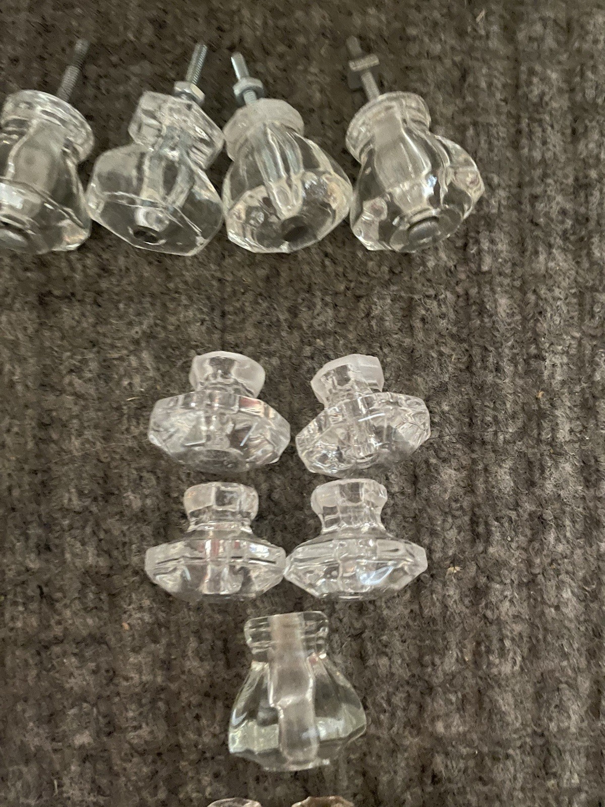 Antique Crystal Knobs. 35 Count. Some Are Very Old, Some Are 20 Years Old.