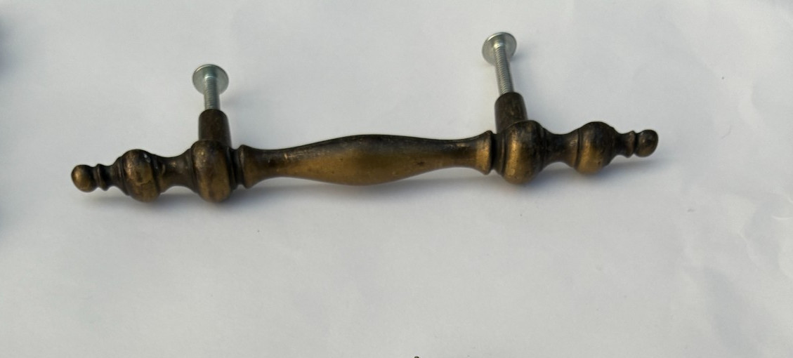 Lot Brass & Metal Pulls Cabinet Handle Mixed Material Distressed Vintage Salvage