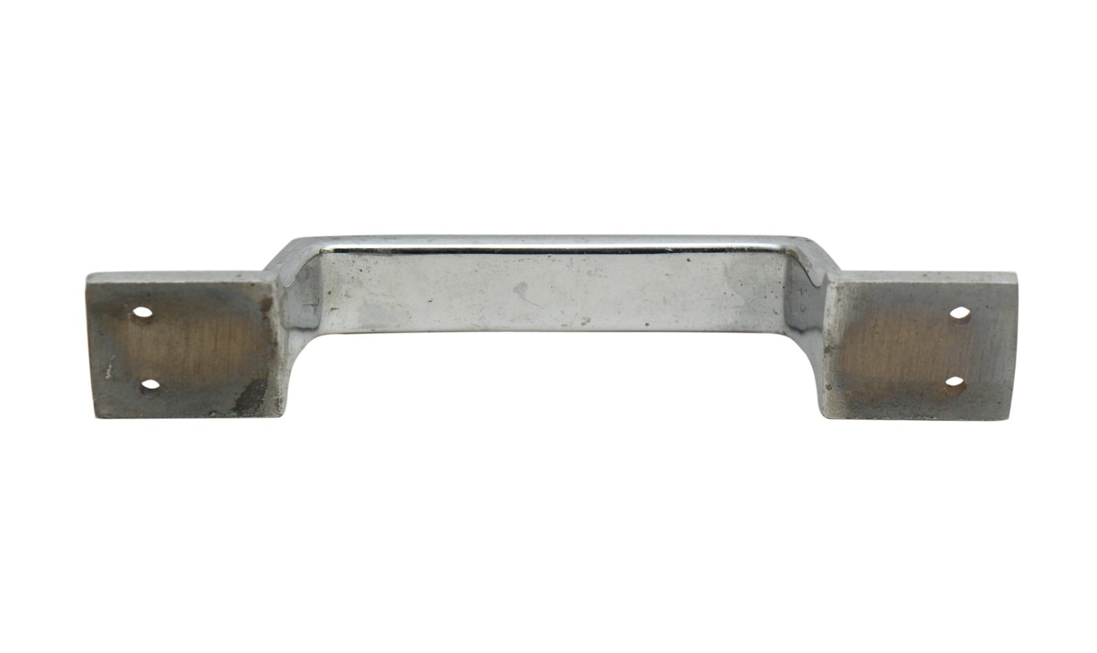 Pair of Nickel Over Brass Art Deco Drawer Pulls