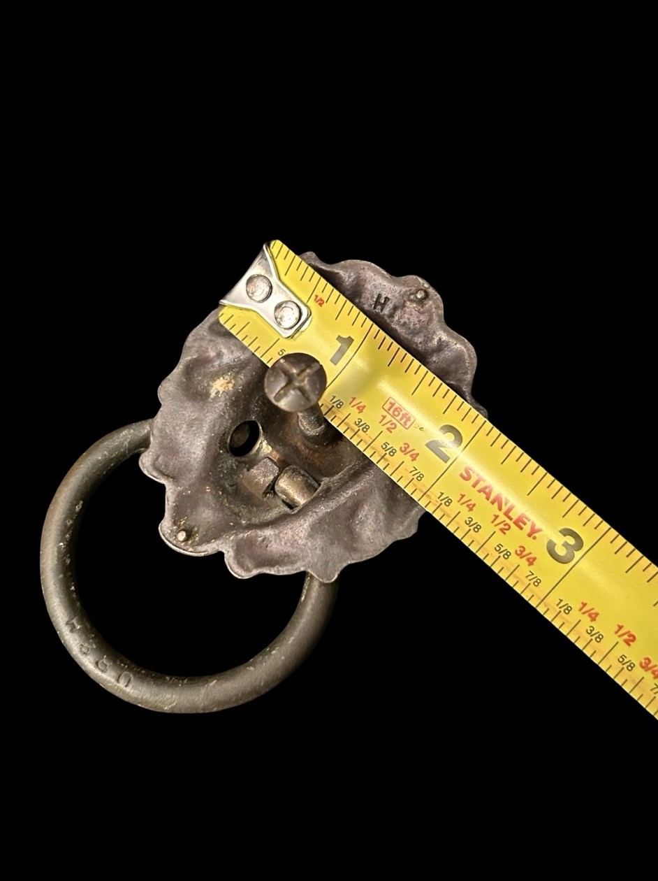 2 VTG Lion Heads Drawer Pull 2.5” X 2”Hardware Door Knocker Design Victorian