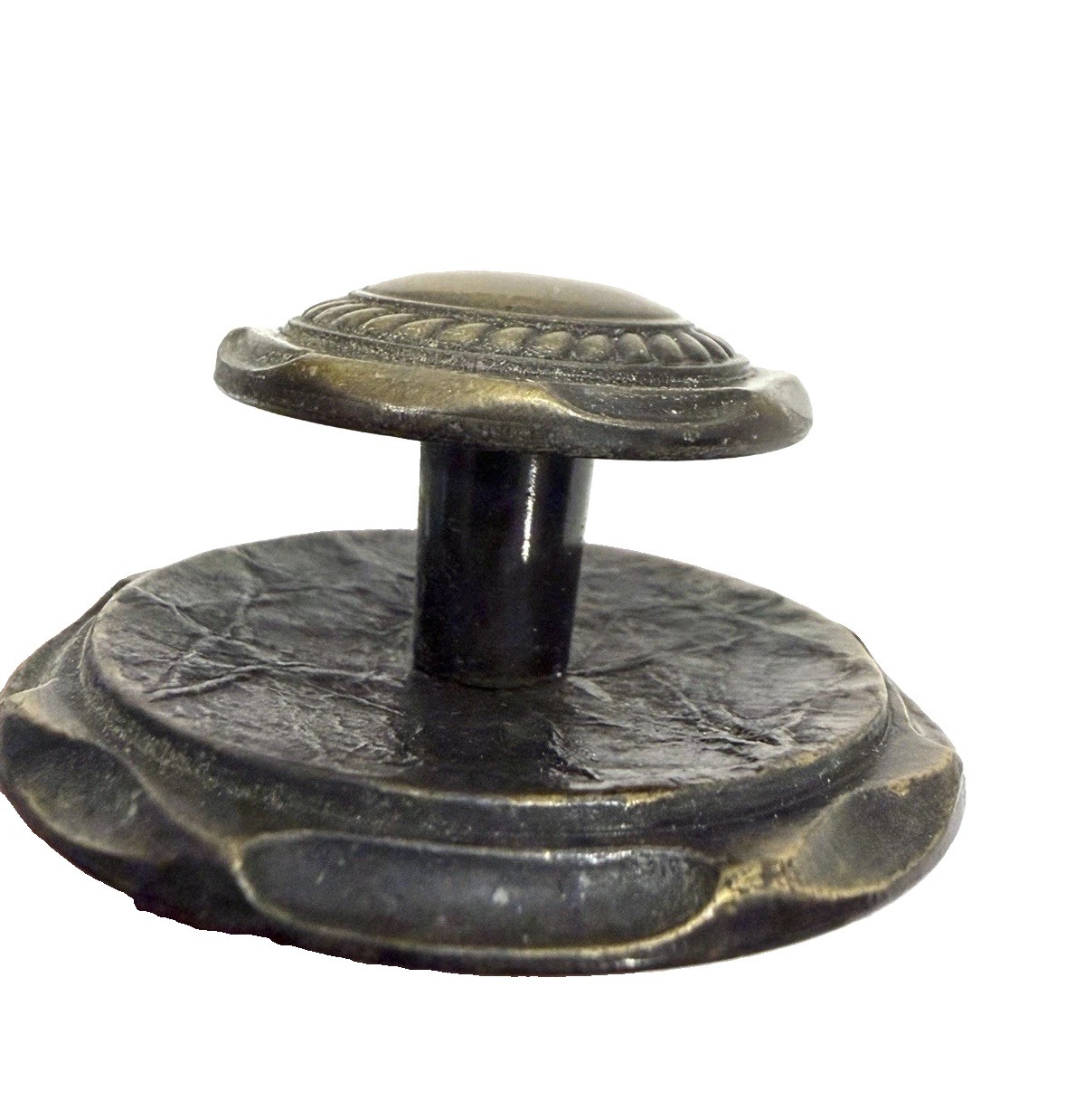 Antique Brass Drawer Pull Furniture Hardware Cabinet Door Knob w/Backplate
