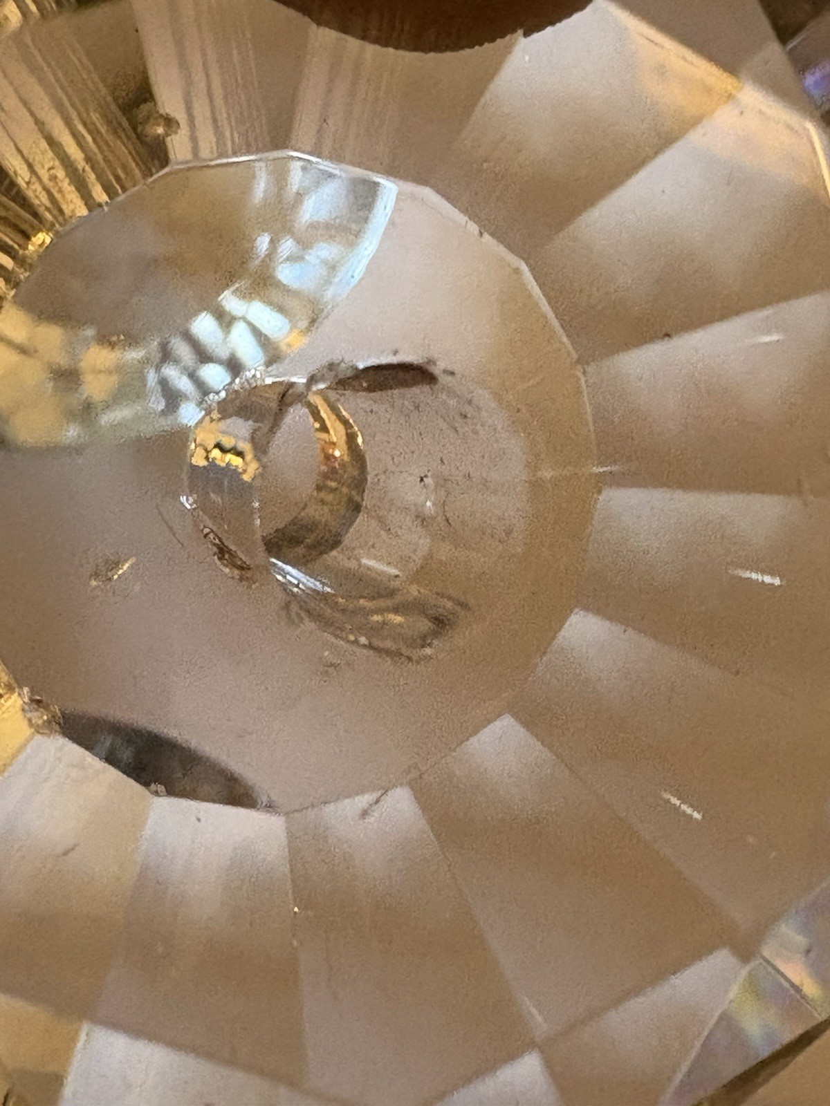 10 Crystal Glass Diamond Shaped Cabinet or Drawer Knobs 2 3/8 Inches Diameter