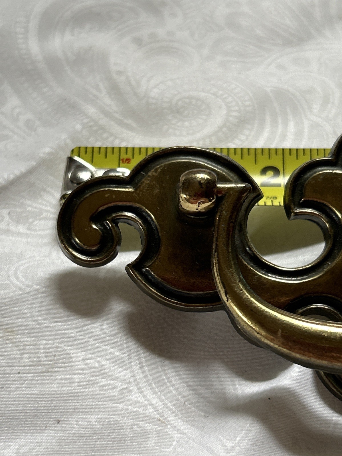 Vtg Brass Draw Pulls By The Keeler Brass Company With Screws KBC1 350 #8212