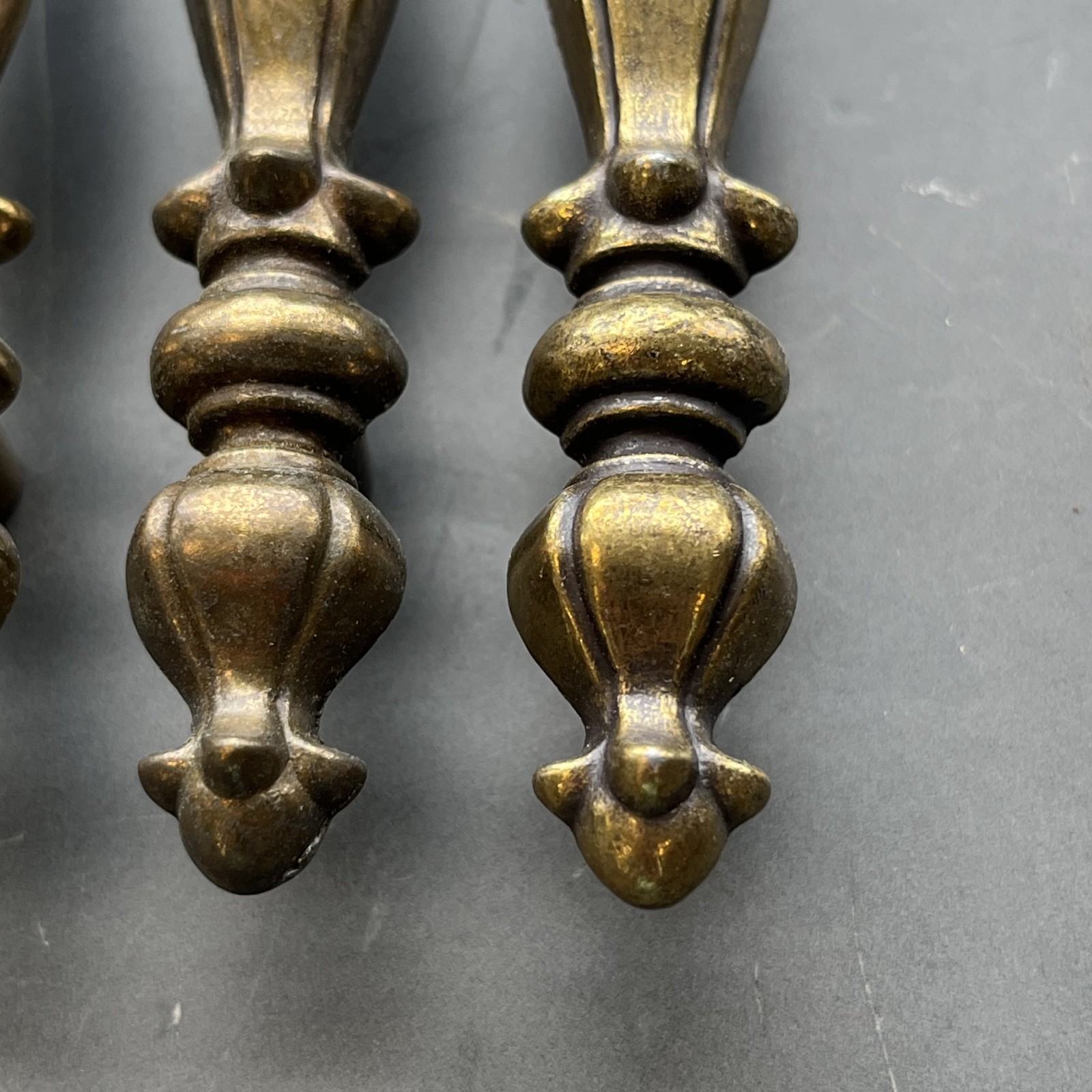 LOT of 4 Vintage Keeler Brass Co. P-5066 Cabinet Drawer Pull Handles Salvaged 6″