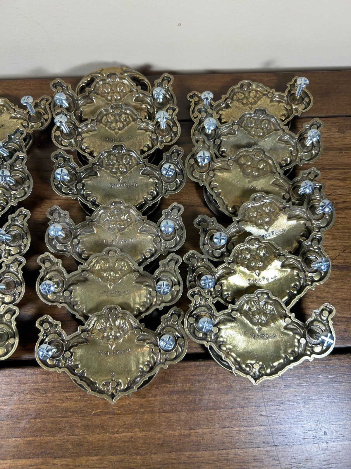 Lot of 24 French Provincial Ornate Brass Drawer Pulls Handles B-1873-0