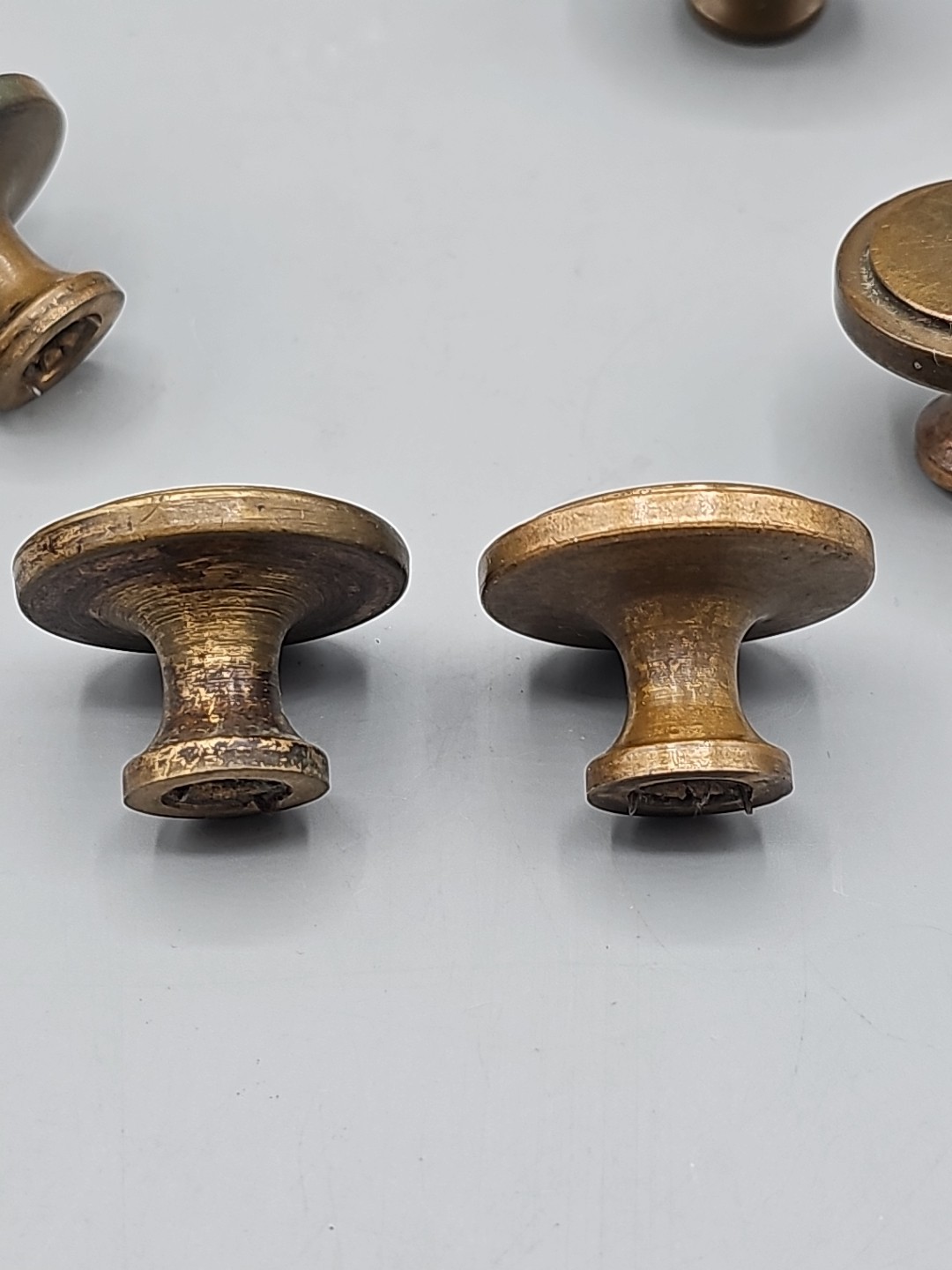 Vintage Art Deco Brass Drawer Pulls – Set of 10