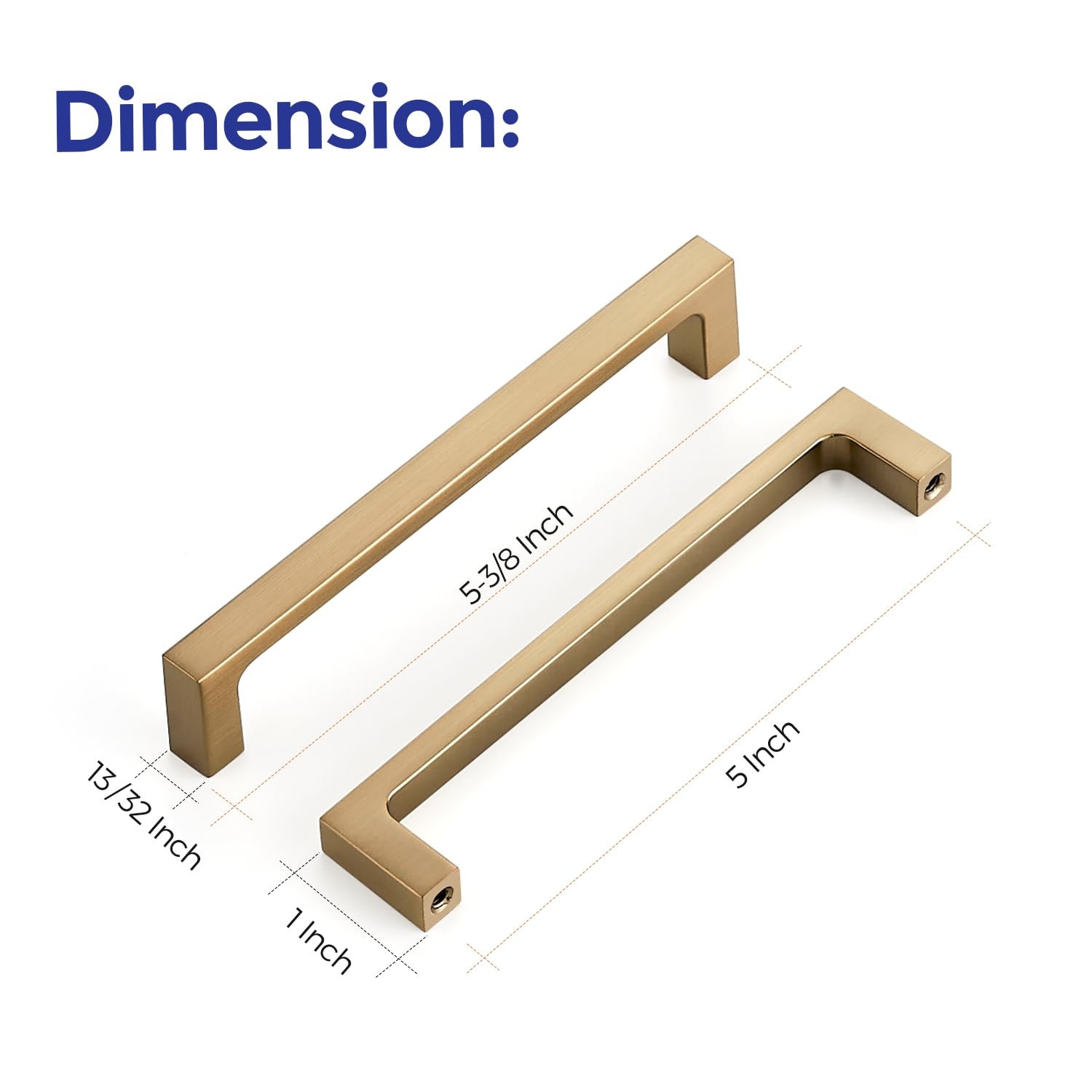 Ravinte 5 Pack Solid 5 Inch Square – Pulls For Drawers And