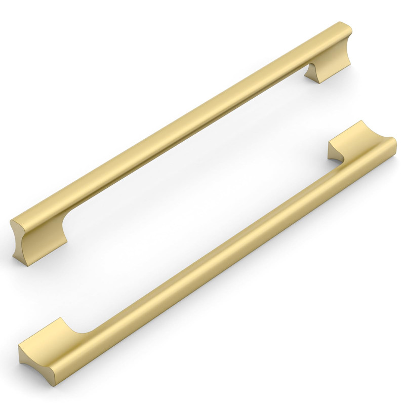 Knoklock 10 Pack 10 Inch254Mm Kitchen Cabinet Handles Brushed Gold Cabinet