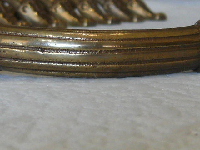 Solid brass vintage drawer pulls cabinet door handels polished and very nice