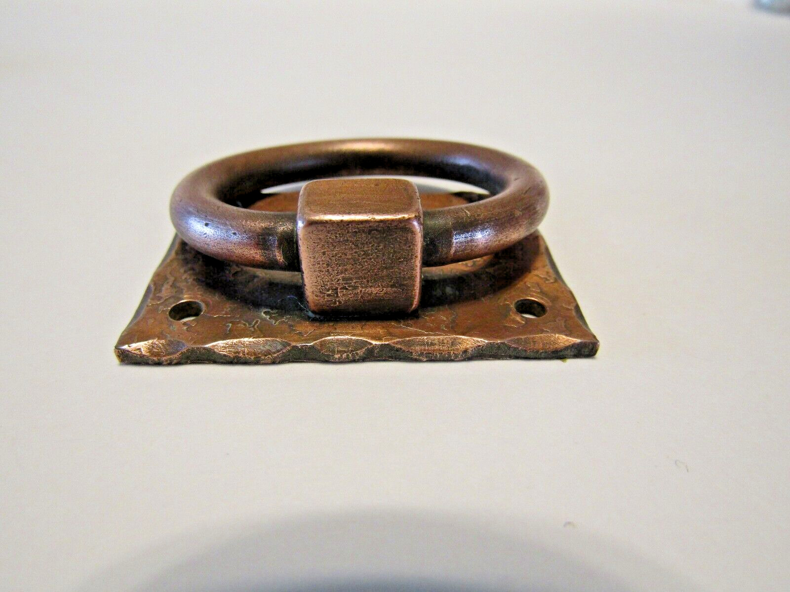 Vintage Copper Drop Ring Drawer Finger Pull Cabinet Door Handle Stanley