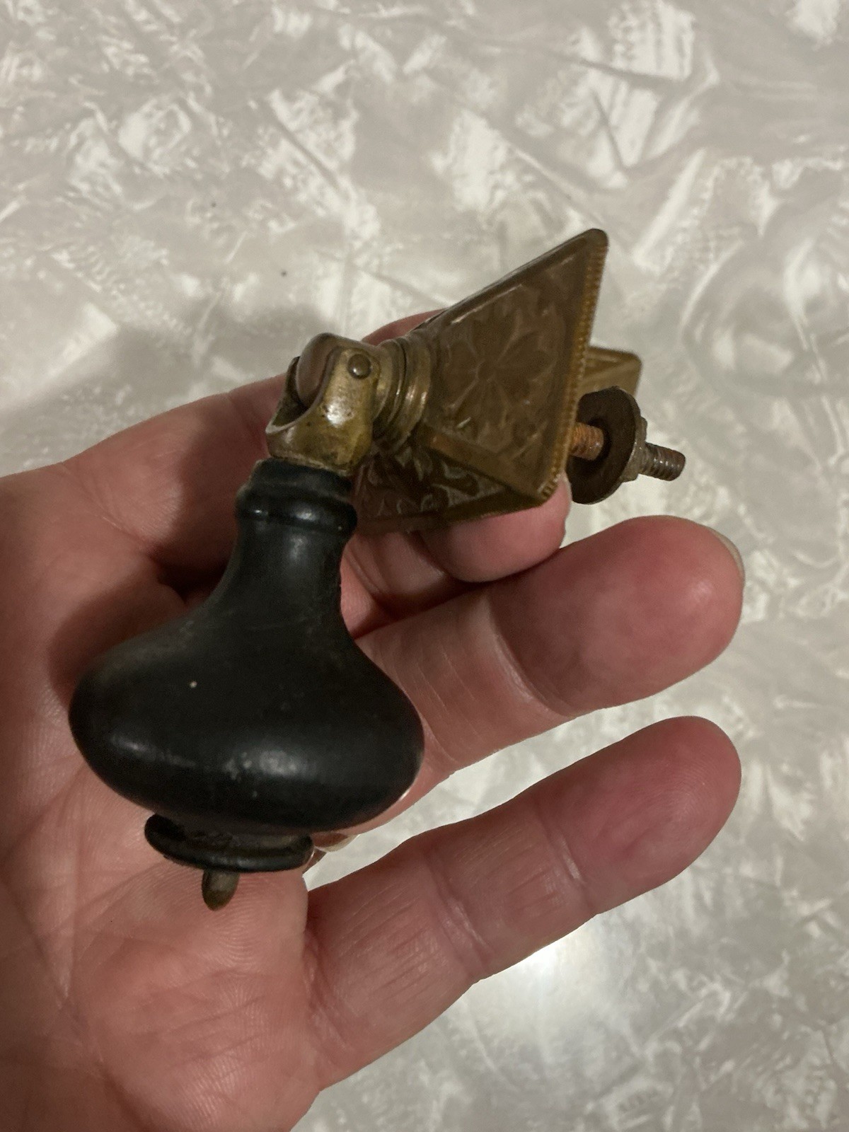 RARE ANTIQUE TEARDROP BLACK EBONIZED VICTORIAN PULL PRICED PER PULL BEAUTIFUL!