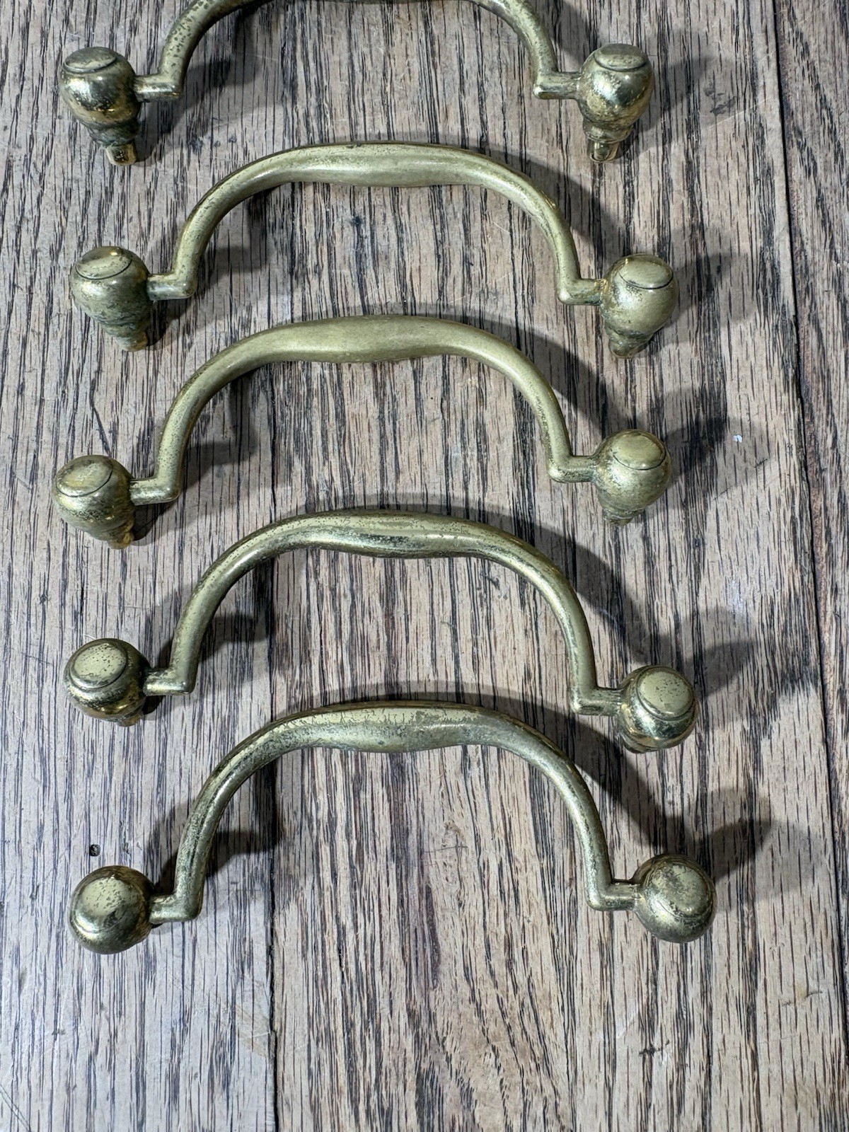 Vintage Antique Lot Brass Drawer Pulls Heavy Knobs Handles Furniture Hardware