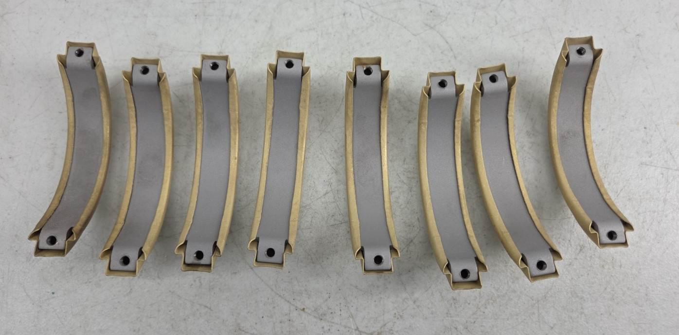 Vintage Lot of 8 Curved Handle Drawer Pulls Dresser Cabinet Mid Century Modern