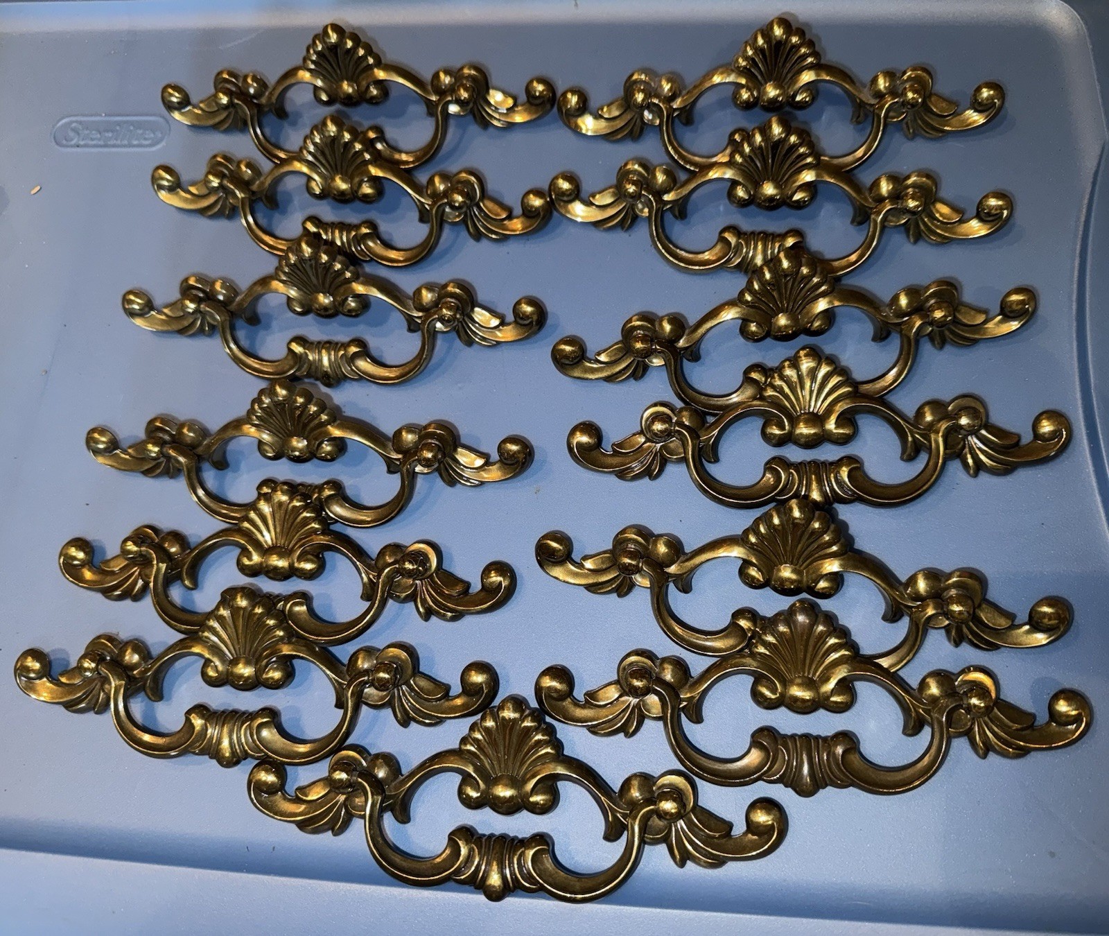 Lot of 13 Vintage Keeler Brass Co. KBC Brass Dresser Furniture Drawer Pulls