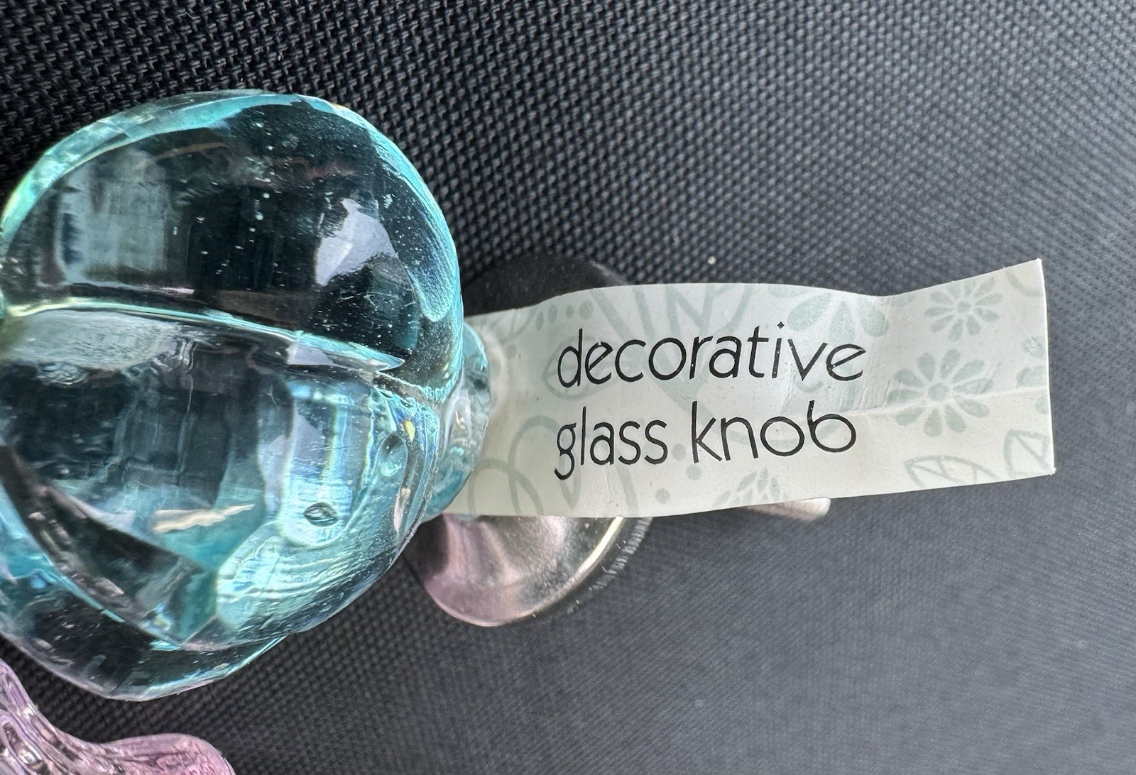 NWT Glass Drawer Pulls Clear Light Pink & Blue Dresser Kitchen Lot Of 4