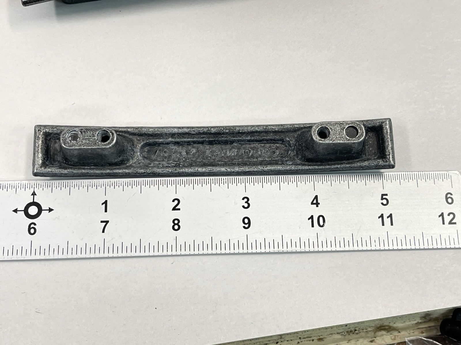 Set Of 8 – Keeler Brass Company Vintage Drawer Pulls, Brutalist Hammered Pewter