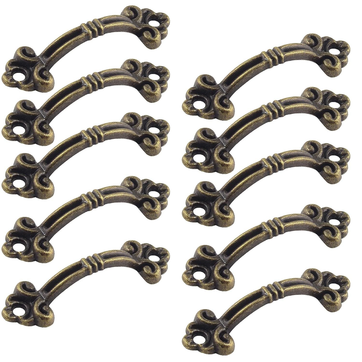 Vintage Bronze Mini Antique Style Zinc Alloy Drawer Pulls 20pcs Hardware Set