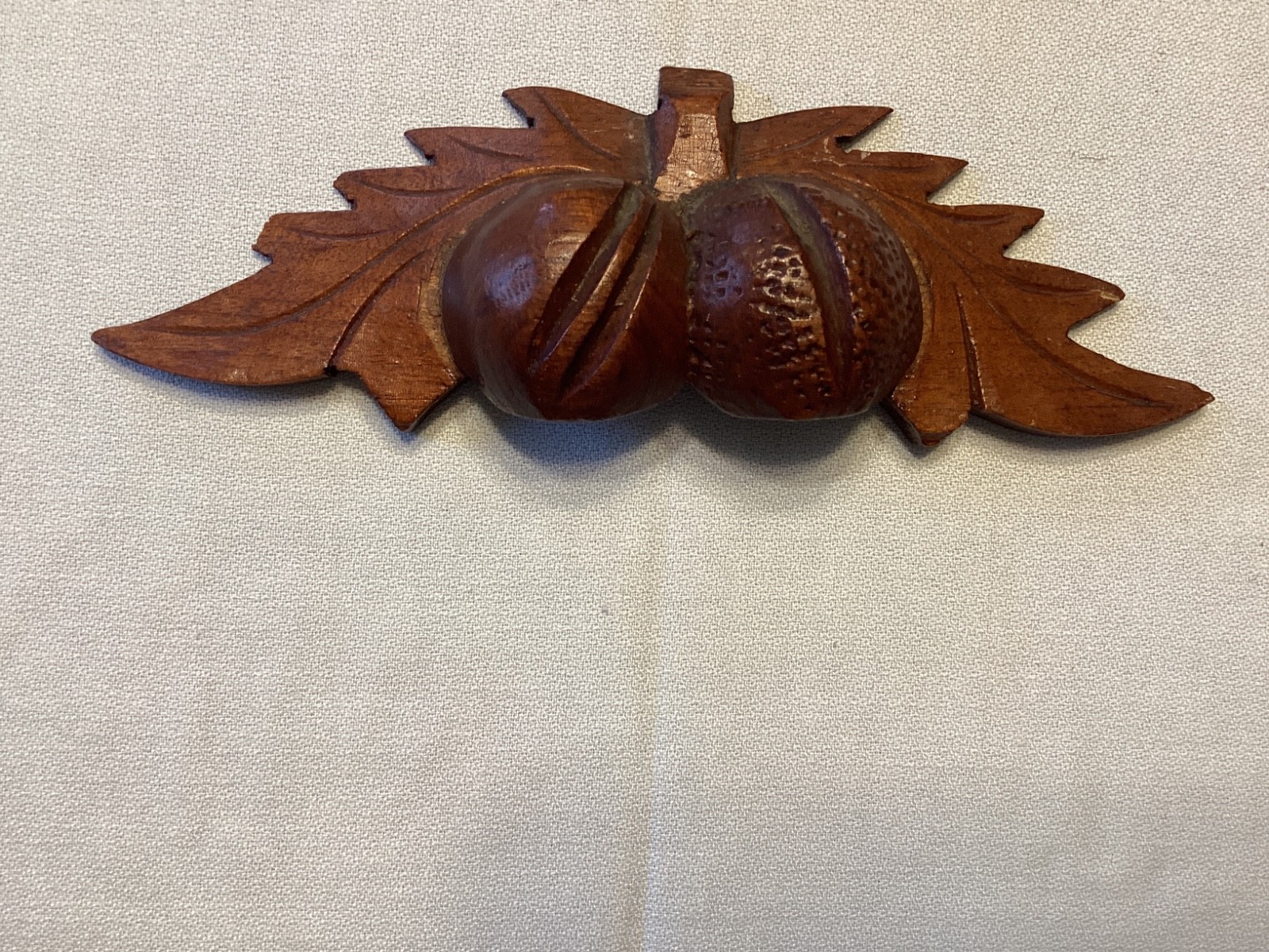 Lot of 6 Antique Victorian Carved Walnut~Leafs/Nuts Drawer Pulls.