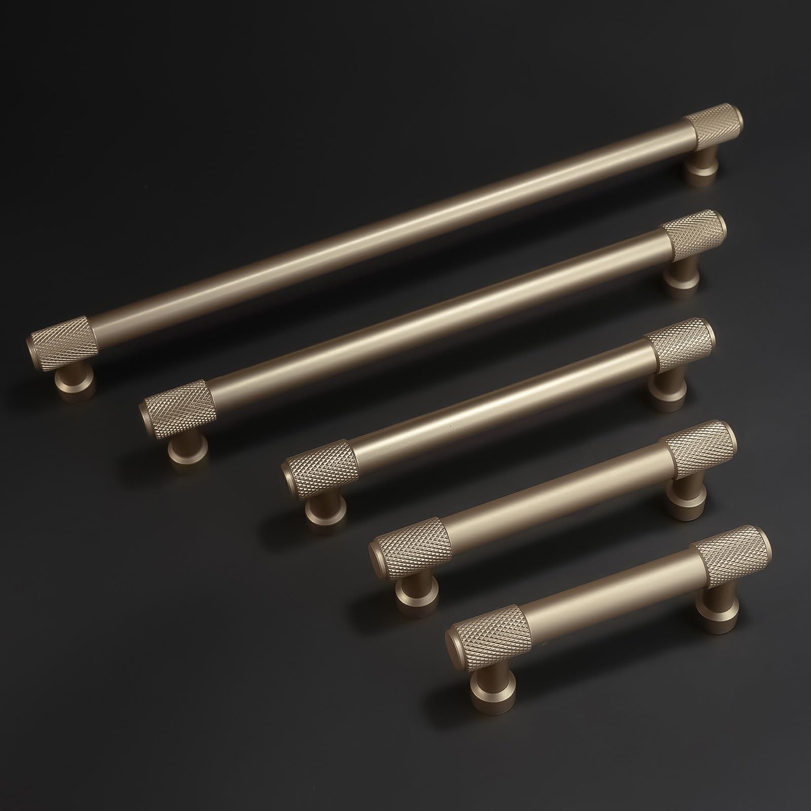 Bukobyhe 10 Pack 3-3/4 Inch96Mm Champagne Bronze Kitchen Cabinet Handles