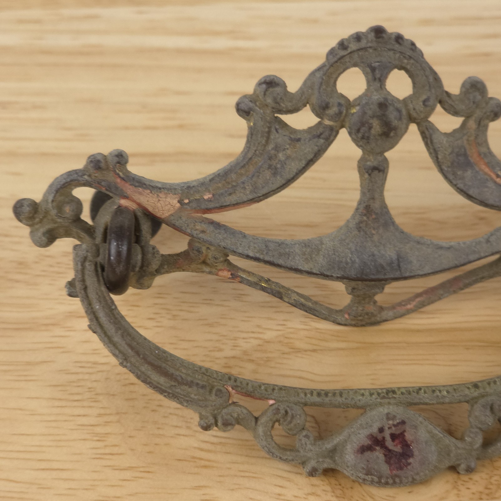 Vintage Brass Drop Bail Handle Drawer Cabinet Pulls Lot of 3 Antique Patina