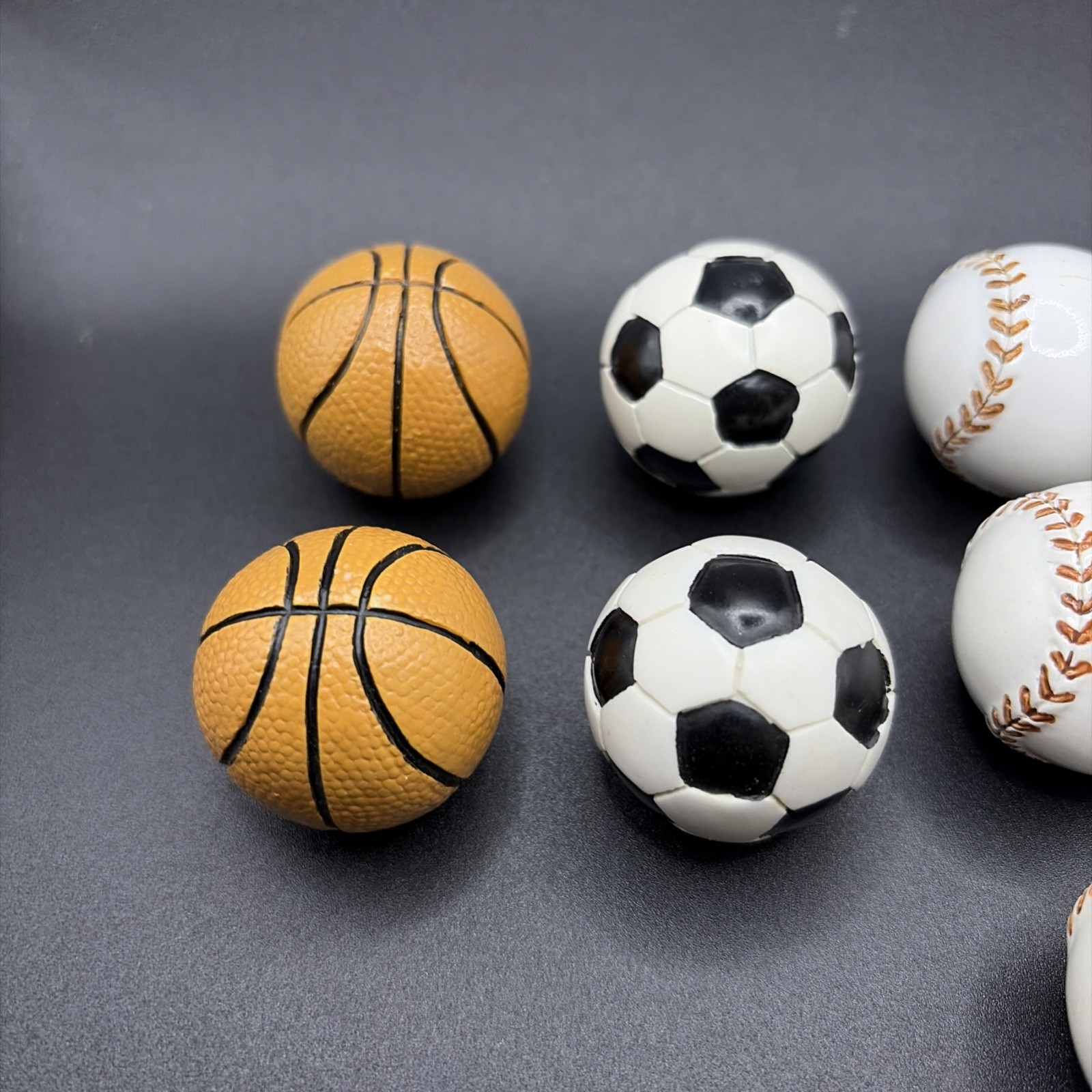Vintage MultiSports Balls Dresser Handles Drawer Pulls. Set Of 10