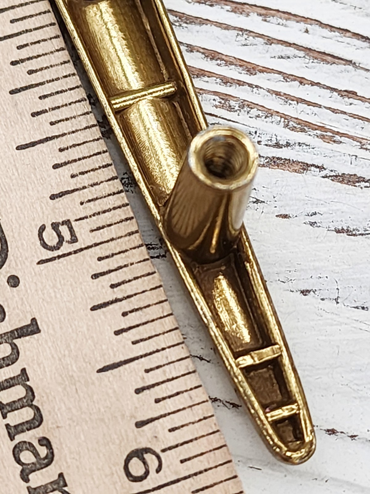1 – MCM 6″ Brass Cabinet Cupboard Drawer Pull Handle NOS Winter Products Kitchen