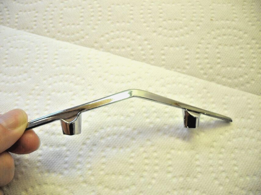 Vintage Nos Chrome Chevron Drawer Pull Stealth Fighter Jet Shape Cabinet Handle