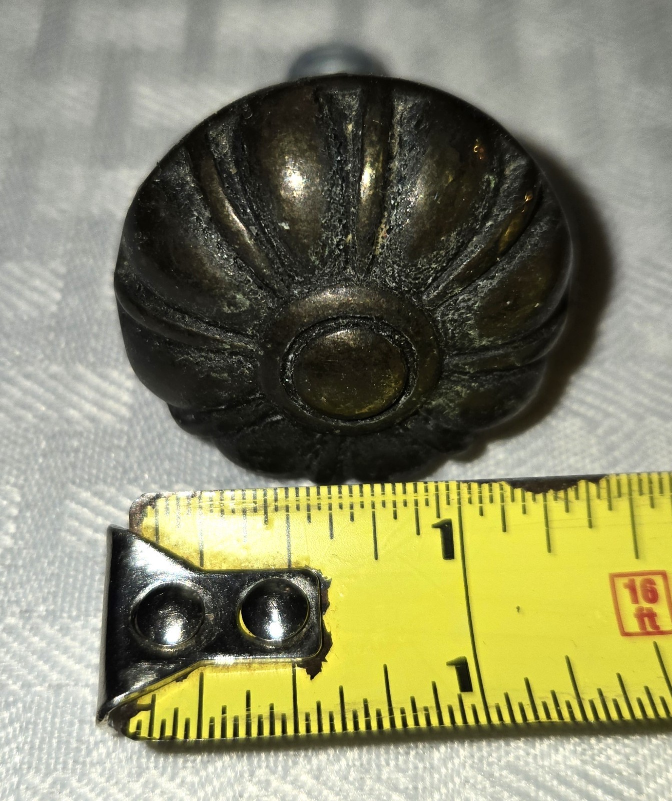 Vintage Brass Flower Knob Hardware Mid Century French Provincial Drawer Pull