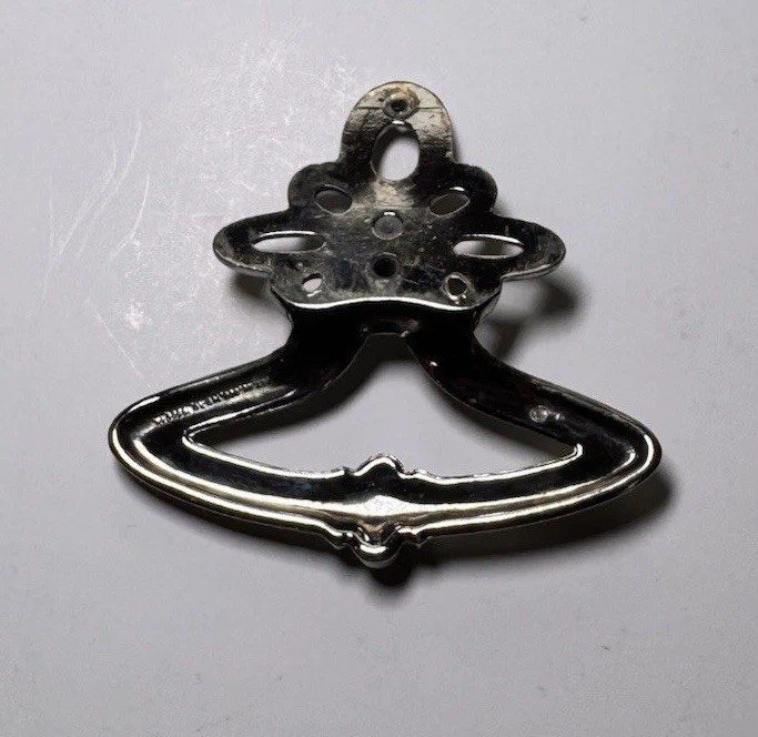 Amerock Drop Bail Knocker Drawer Handles Pull Brushed Silver Tone Metal VTG