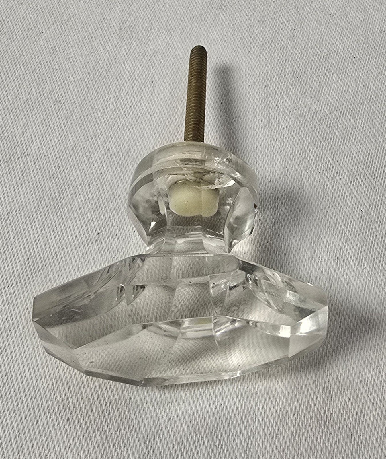 Antique Victorian Clear Glass Drawer/Door Knob – 2″L x 1 1/8″W