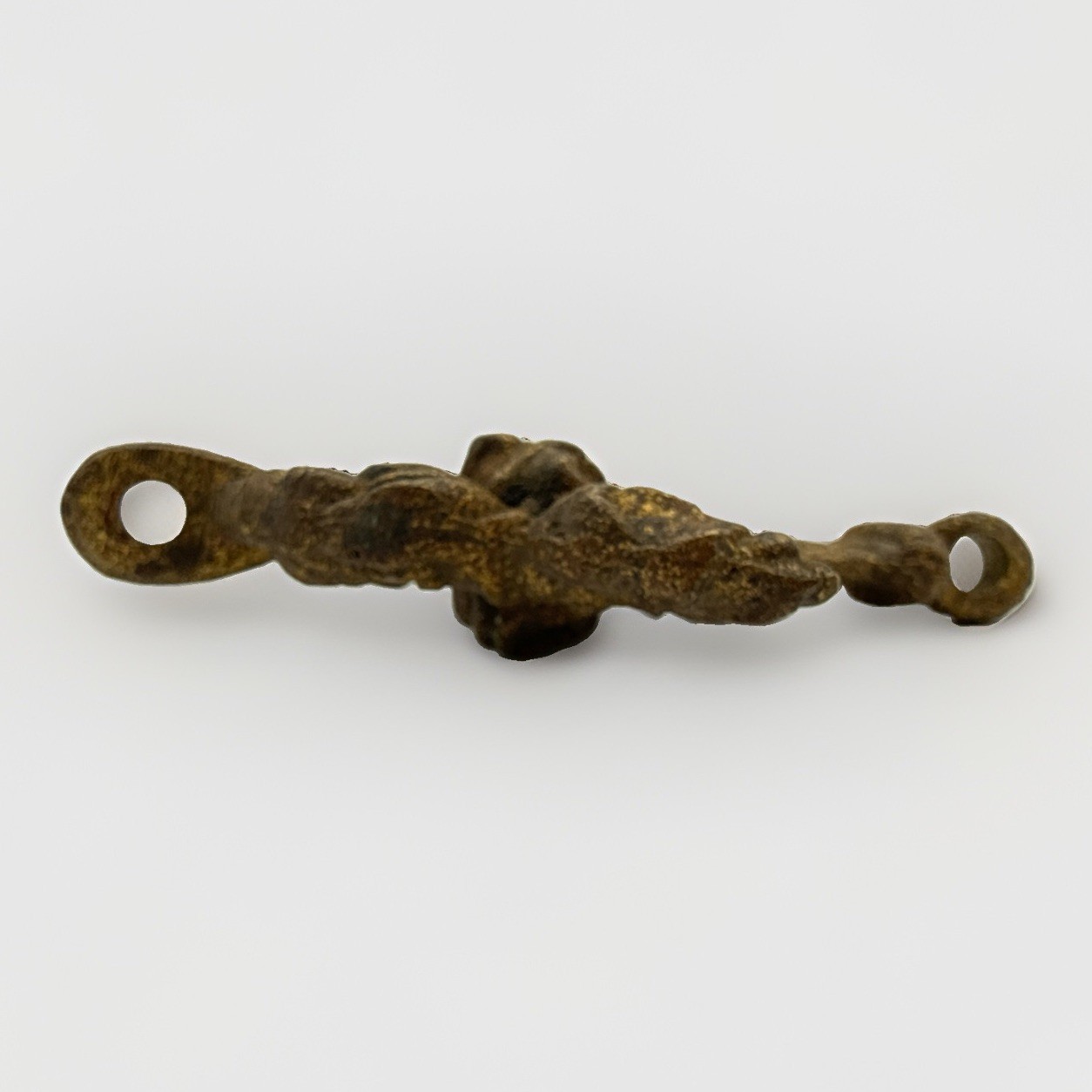 18c French Brass Ormolu Link Drawer Pull Curtain Hooks Flower Basket Metal 20Pc
