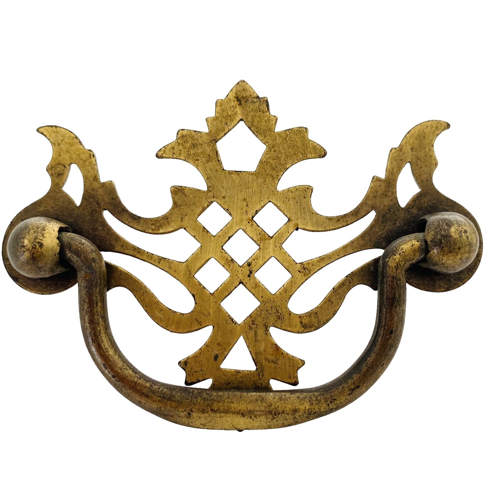 Metal Dresser Knob Drawer Hutch Cabinet Handle Pull Hardware Ornate Brass Color
